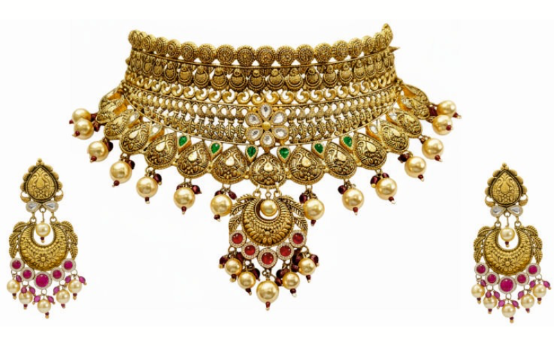 Gold Chokar Set