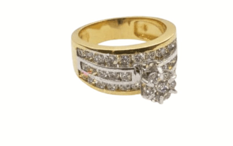 LADIES DIAMOND RING IN CLUSTER SOLITAIRE DIAMONDS