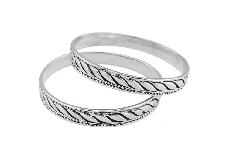 SILVER BANGLES