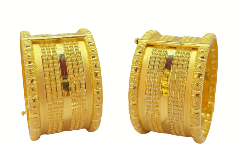 gold kangan pech design